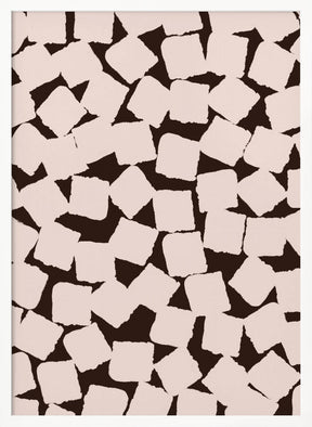 Beige Cubes Pattern Poster