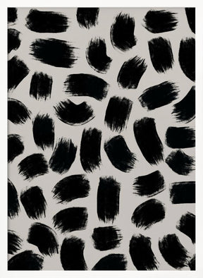 Black Brush Strokes Poster