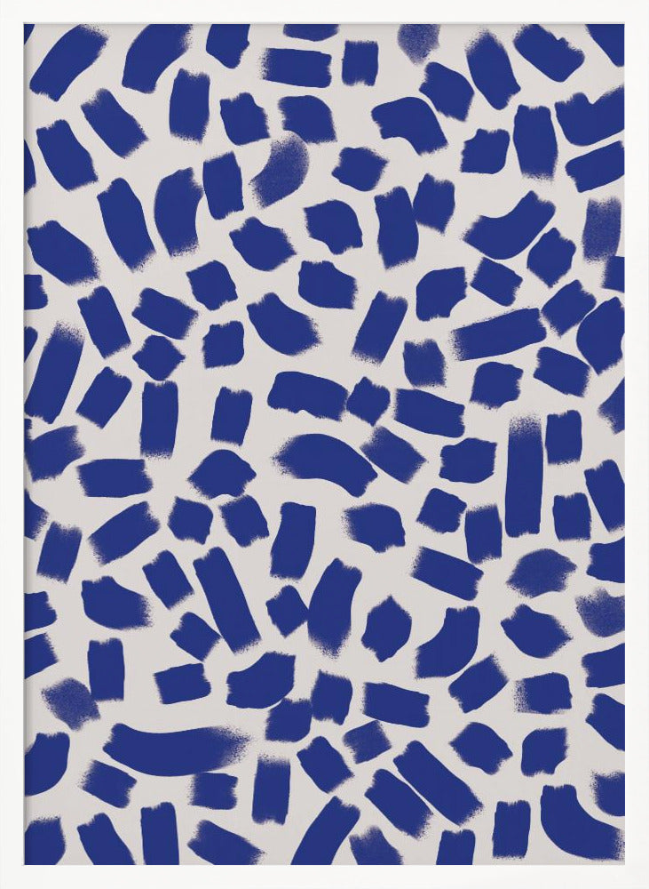 Blue Strokes Pattern Poster