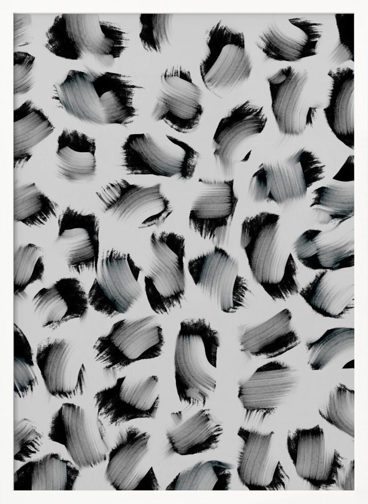 Black and White Strokes Poster