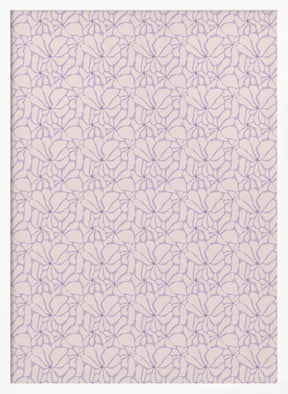 Cute Purple Flower Pattern Poster