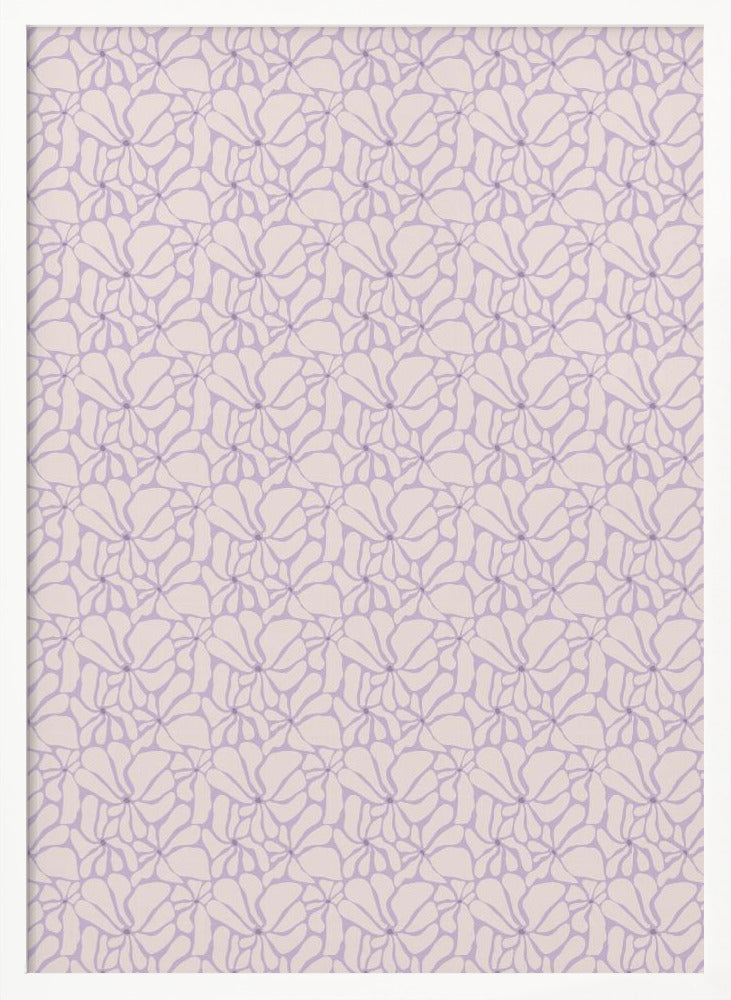 Cute Purple Flower Pattern Poster