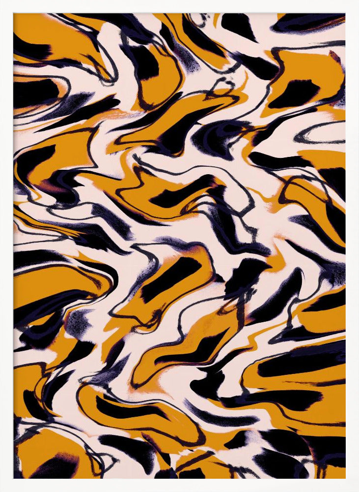 Liquid Yellow Pattern Poster