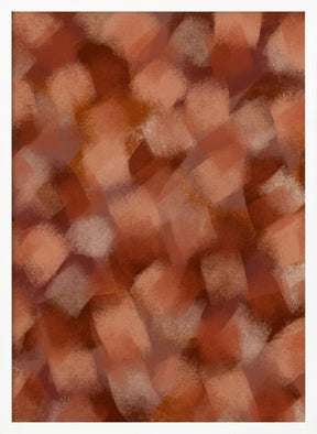 Spotted Brown Brush Strokes Poster