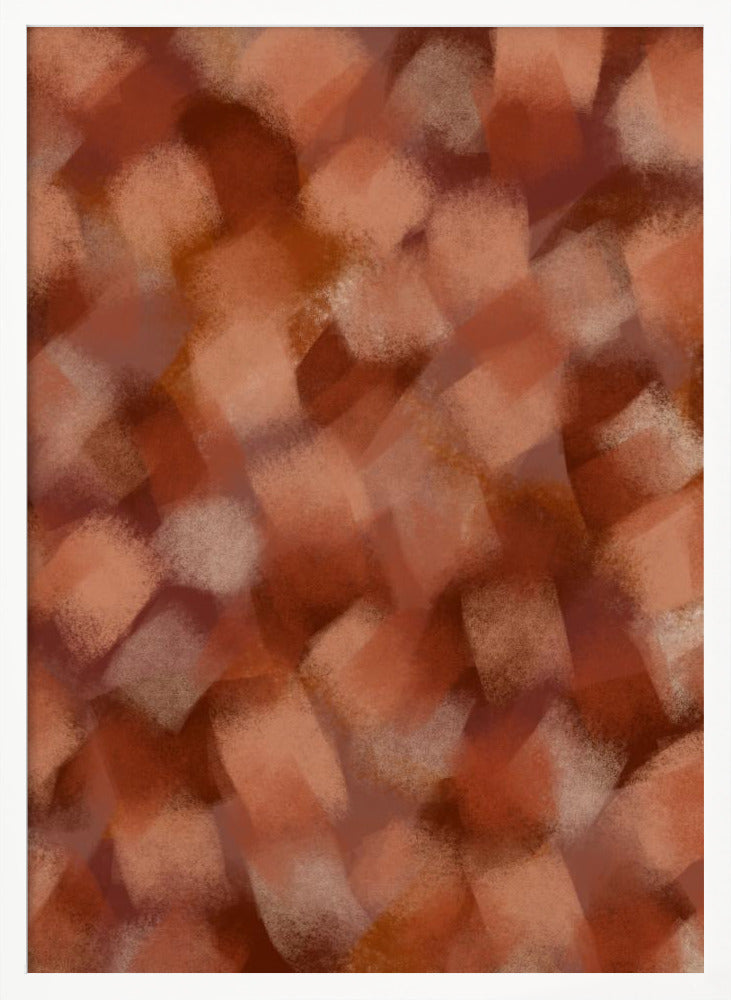 Spotted Brown Brush Strokes Poster