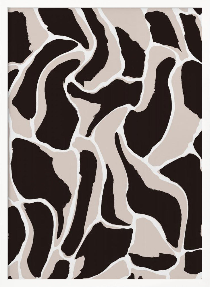 Beige And Brow Animal Pattern Poster