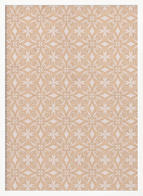 Geometric Beige Tile Pattern Poster