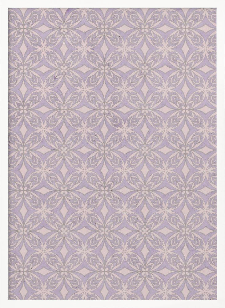 Geometric Purple Tile Pattern Poster