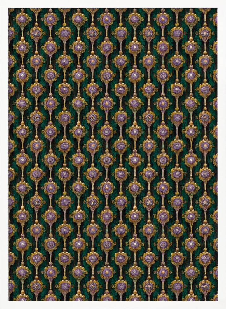 Golden Ornaments Pattern Poster