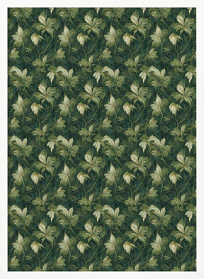 Green Leafs Pattern Poster