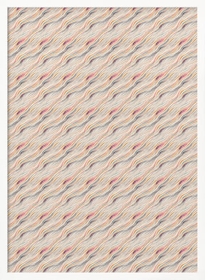 Pastel Waves Pattern Poster