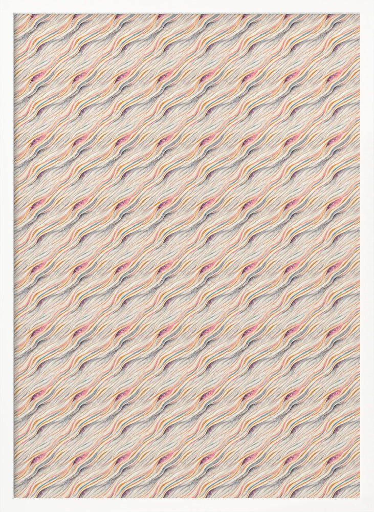 Pastel Waves Pattern Poster