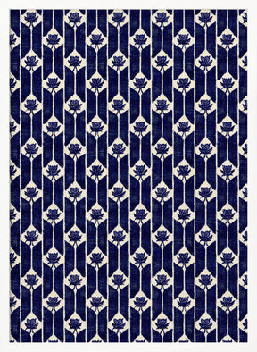 Stitches Blue Pattern Poster