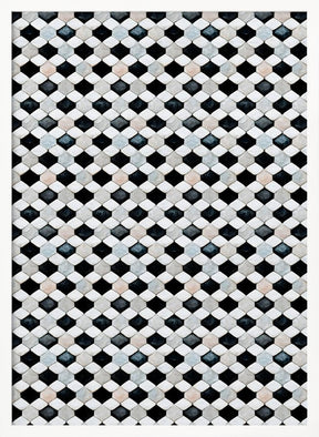 Black and White Tile Pattern Poster