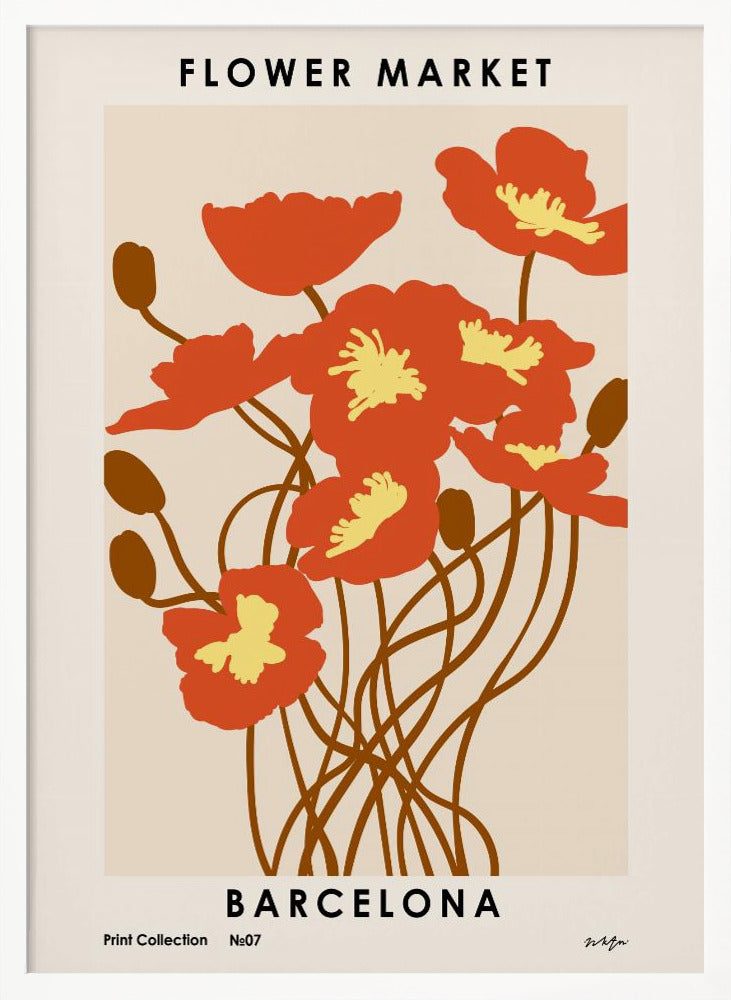 Flower Market. Barcelona Poster