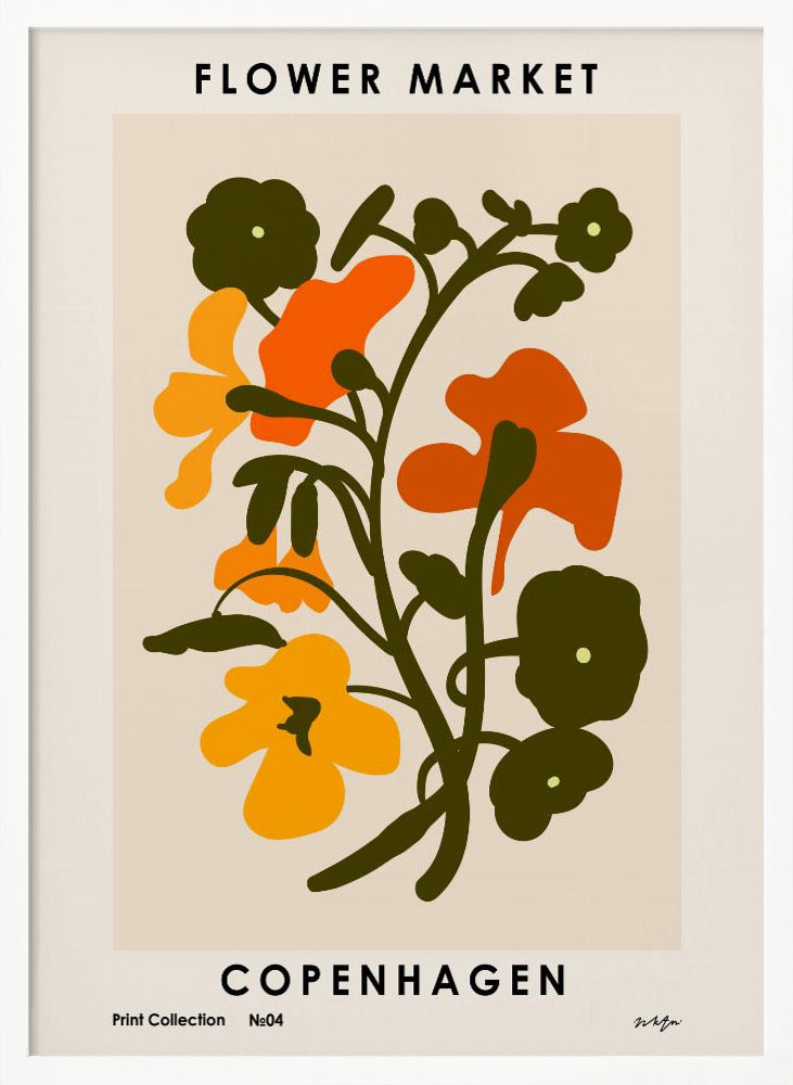 Flower Market. Copenhagen Poster