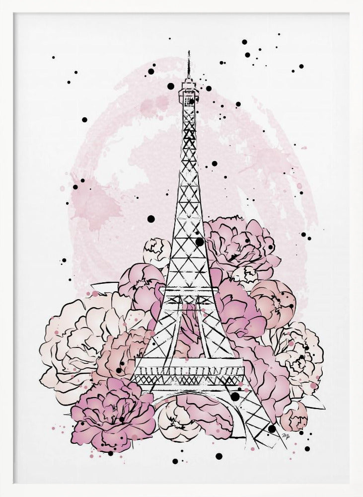 Peony Paris Poster