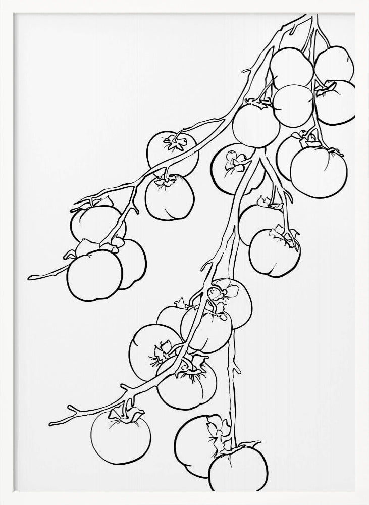 Branch of persimmons Poster