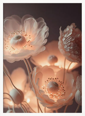 Glowing Flowers Poster