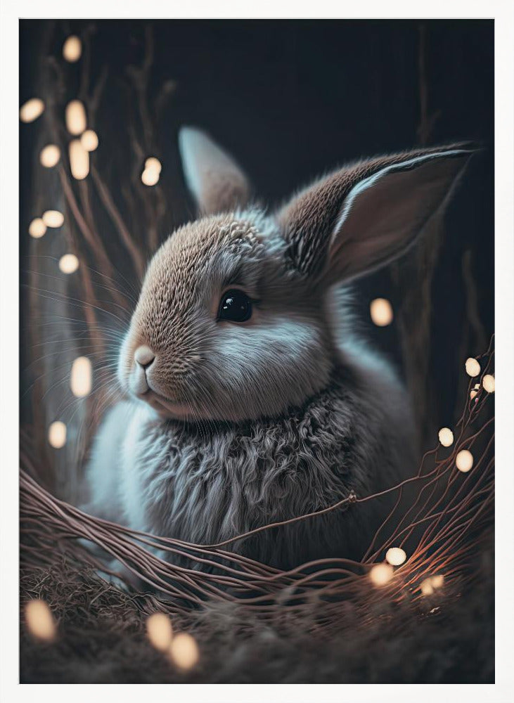 Bunny In The Nest Poster