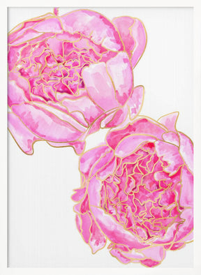 Sally's peonies Poster