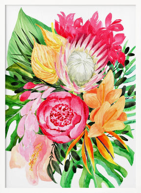 Celia tropical bouquet Poster