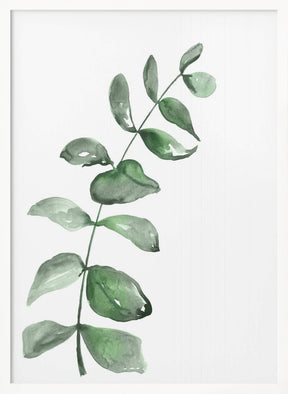 Watercolor greenery branch Poster