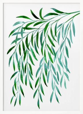 Cascading watercolor eucalyptus Poster