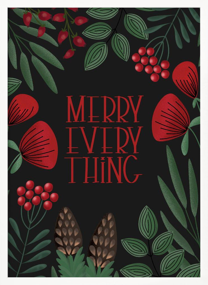 Merry everything in black Poster