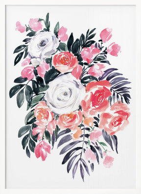 Harriet bouquet in raspberry pink Poster