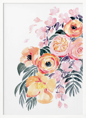 Danette bouquet in coral Poster