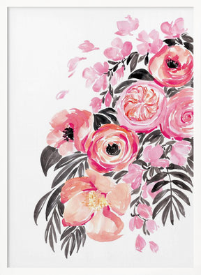 Danette bouquet in pink Poster