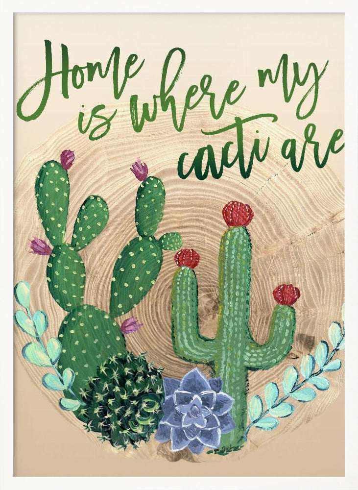 Home is where my cacti are Poster