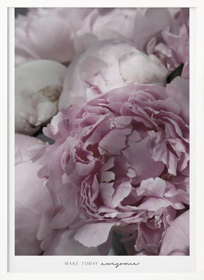 Make today awesome peonies Poster