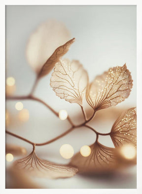 Filigree Leafs Poster