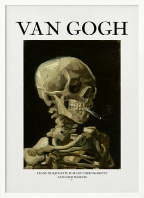 Head of a skeleton with a burning cigarette Poster