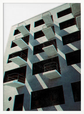 Bauhaus Dessau architecture in vintage magazine style VI Poster