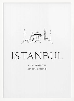 Istanbul coordinates Poster