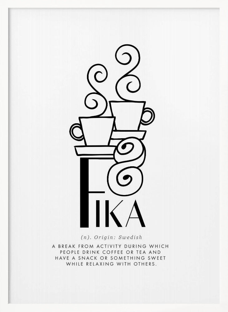 Fika illustrated definition Poster