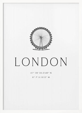 London city coordinates Poster