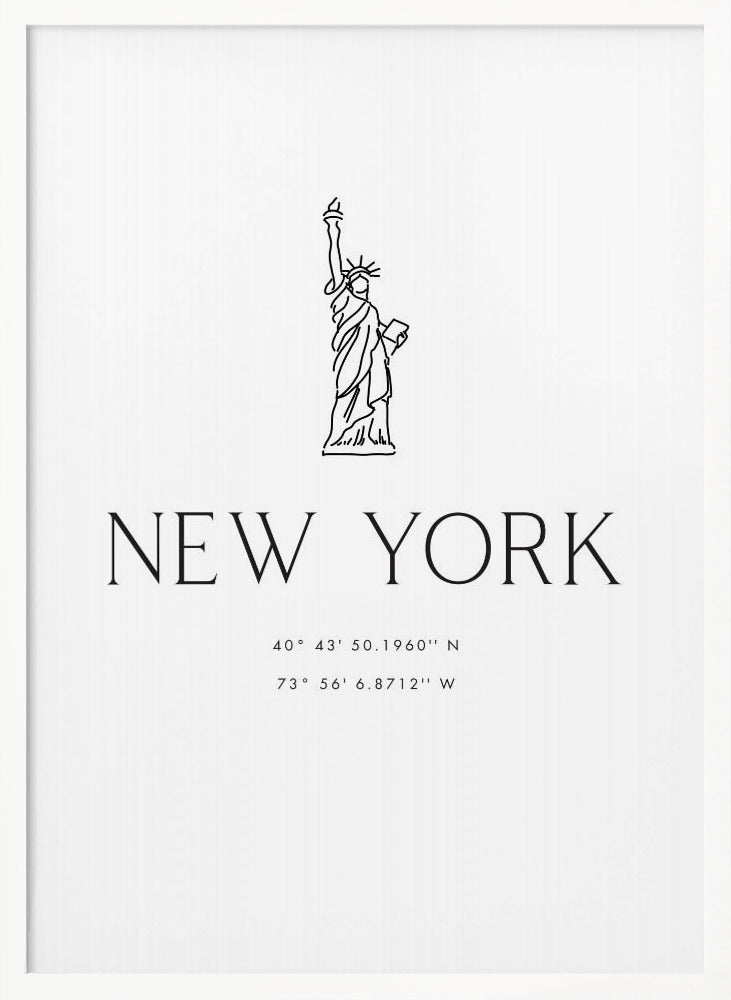 New York city coordinates Poster