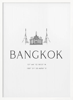 Bangkok coordinates Poster