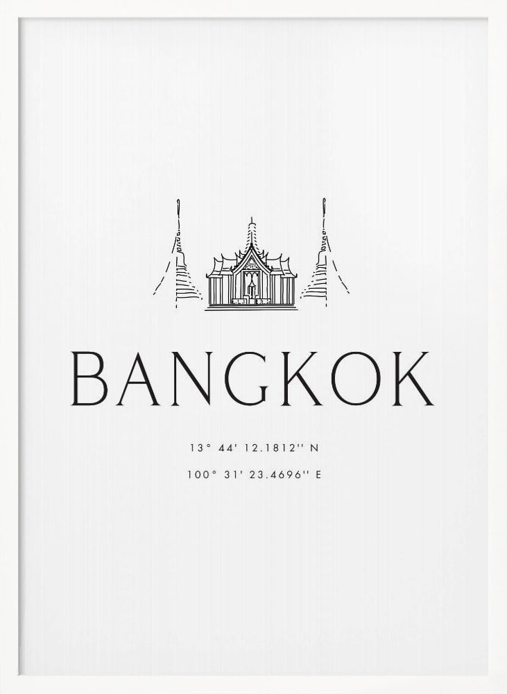 Bangkok coordinates Poster