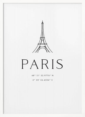 Paris coordinates Poster