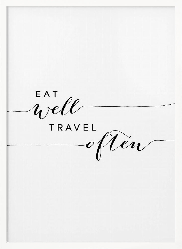 Eat well travel often Poster