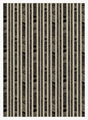 Beige Striped Pattern Poster