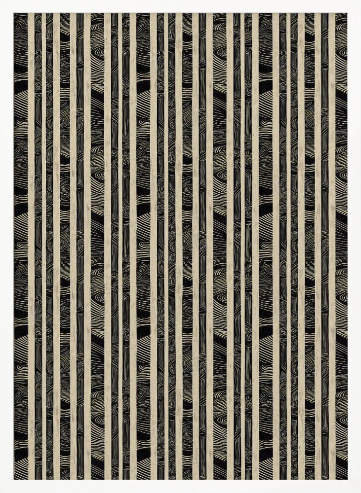 Beige Striped Pattern Poster