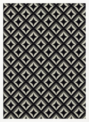 Black And White Tile Pattern Poster