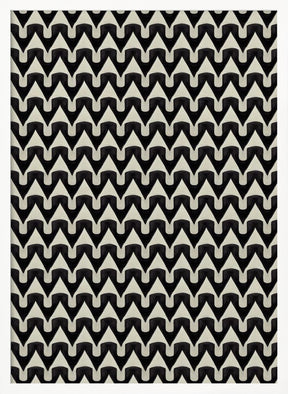 Black And White Zig Zag Pattern Poster