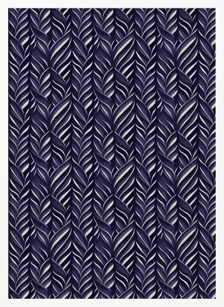 Indigo Blue Pattern Poster